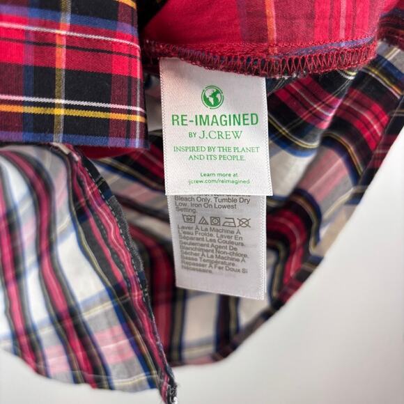J.Crew Red Plaid Button-Up Shirt Women’s S — Holiday Preppy Classic - Picture 4 of 7